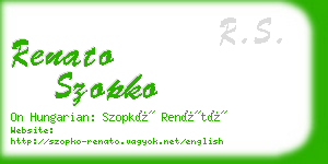 renato szopko business card